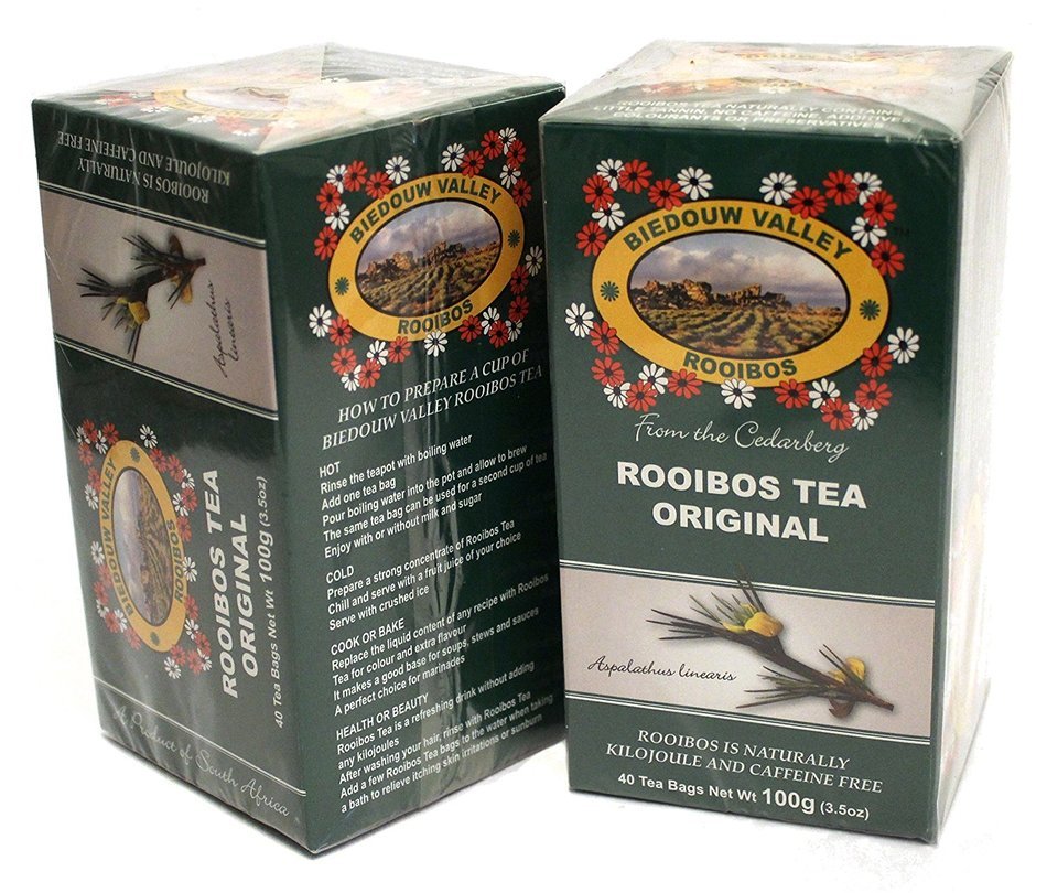 Rooibos Tea: 100% Natural South African (80 Oxygen Bleached Bag Count 7.0oz) Red Bush Healthy Herbal Tea. Caffeine... N6