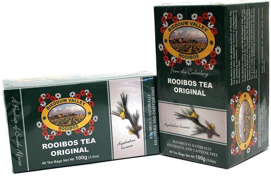 Rooibos Tea: 100% Natural South African (80 Oxygen Bleached Bag Count 7.0oz) Red Bush Healthy Herbal Tea. Caffeine... N7