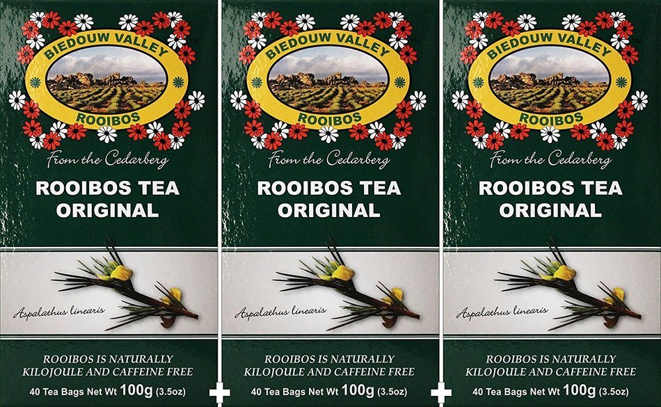 Rooibos Tea: 100% Natural South African (80 Oxygen Bleached Bag Count 7.0oz) Red Bush Healthy Herbal Tea. Caffeine... N8
