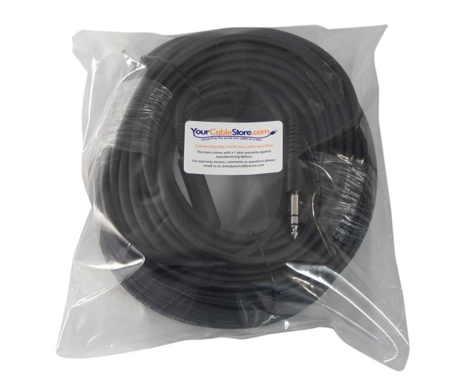 Your Cable Store 50 Foot 1/4" (6.3mm) Stereo Headphone Extension Cable N10