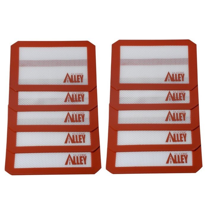 Silicone Alley, 10 Non-stick Silicone Mat Pad, Small Rectangle 5 X 4 Inch, Blue N4