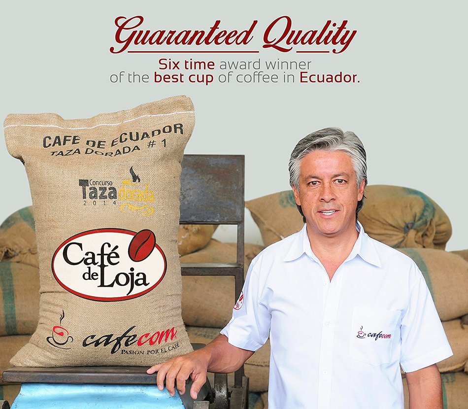 Medium / Dark Roast AWARD WINNER (2.2 lbs) Whole Bean Arabica Coffee -Caf&eacute; de Loja Premium&ndash; Roasted with Best... N15