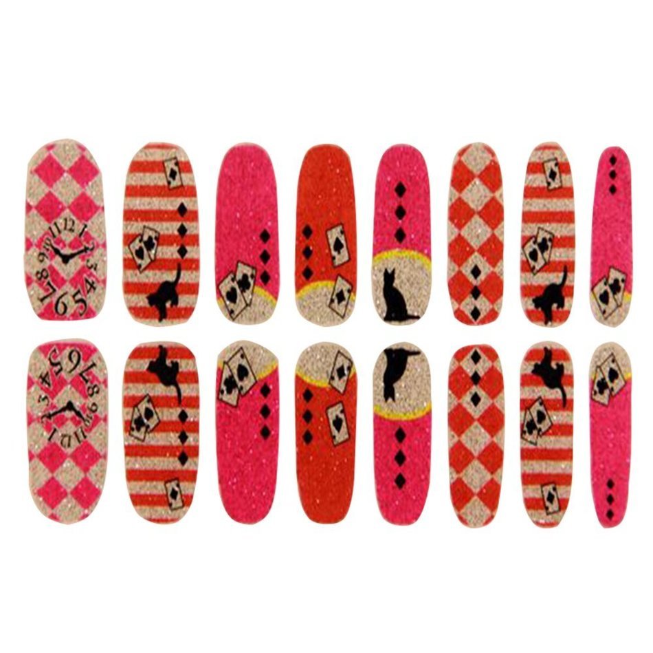EVTECH(TM) 8 Pcs Colorful Gradient Nail Polish Strips 16 double-ended Nail Decals Strips Nail Art Tips Foils Sticker... N8