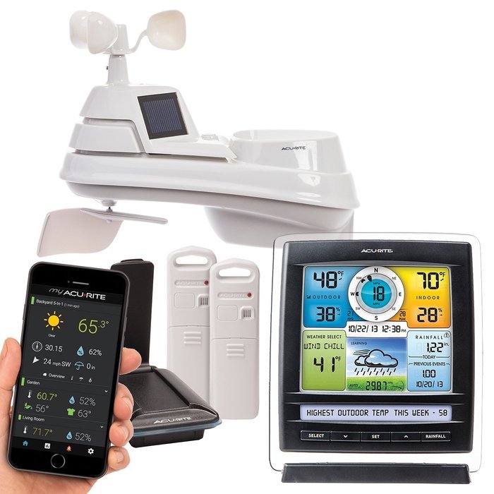 AcuRite 01057RM Color Weather Station Display & 5-in-1 Weather Environment System with My AcuRite Remote Monitoring... N3