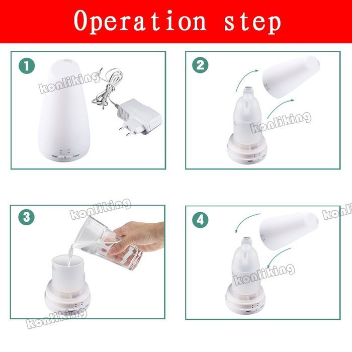 Konliking Aromatherapy Essential Oil Diffuser Cool Mist Humidifier Portable Best Ultrasonic Diffusers Electric... N2
