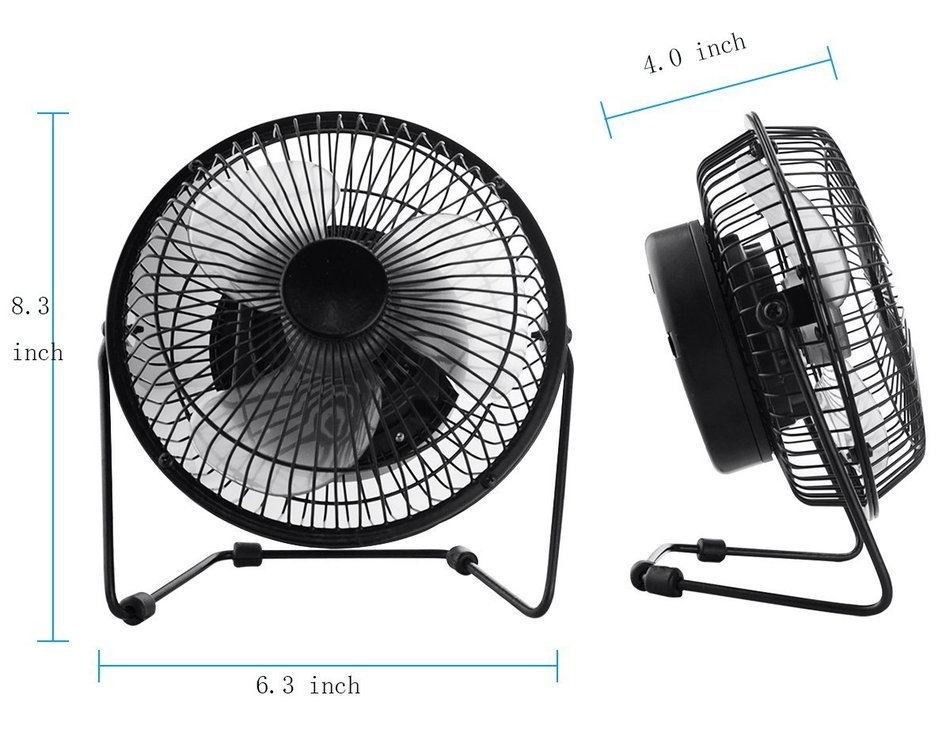 Jhua Rechargeable Mini USB Table Fan Portable Desk Fan Powered by USB/ 18650 Lithium-ion Rechargeable Batteries... N2