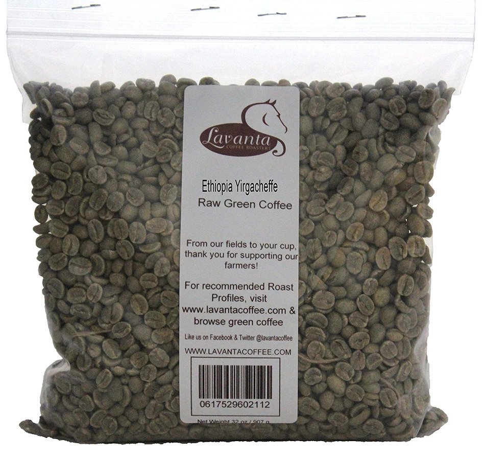 Lavanta Coffee Roasters Ethiopia Yirgacheffe Green Coffee, 2lb