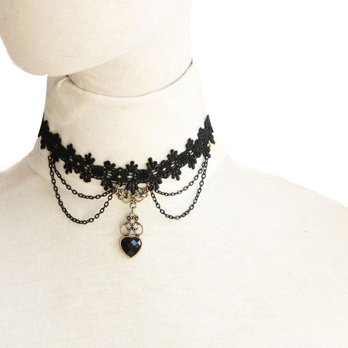Creazy New Handmade Vintage Women Lace Collar Choker Necklace N2