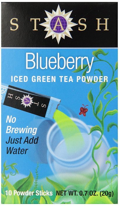 Stash Powdered Green Iced Tea, Blueberry, 10 Count N5