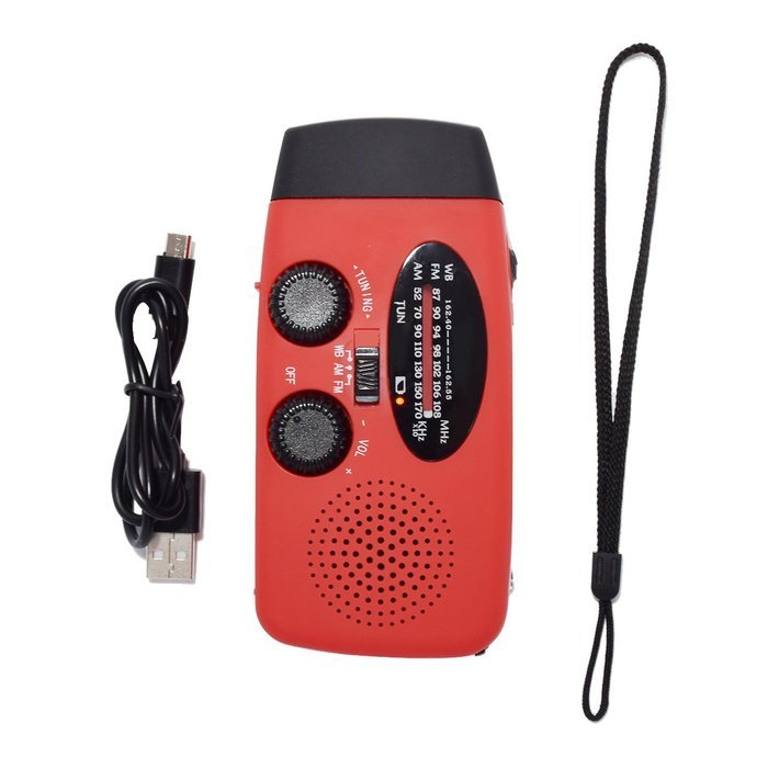 Newcomdigi Emergency Solar Hand Radio, LED Solar Hand Crank Self Powered AM/FM/NOAA Weather Radio, Smart Phone... N2