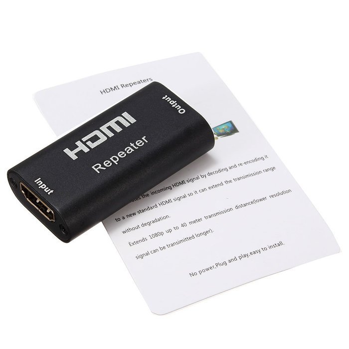 ELEGIANT 1080p HDMI Antenna Splitter Repeater Signal Amplifier Booster Adapter Extender UP TO 40 Meters Transmission... N7