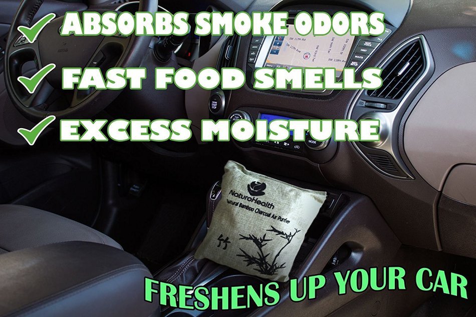 500g Organic Bamboo Charcoal Air Purifier Bag Deodorizer and Air Freshener Remove Odor and Control Moisture in... N12
