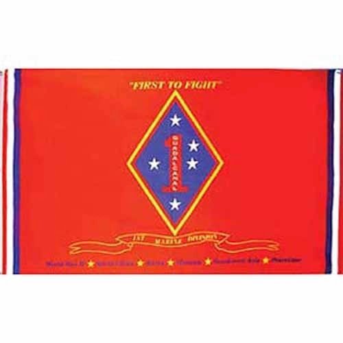 Usmc Marine Corps 1St Division Flag Poly 3Ft X 5Ft by Flag