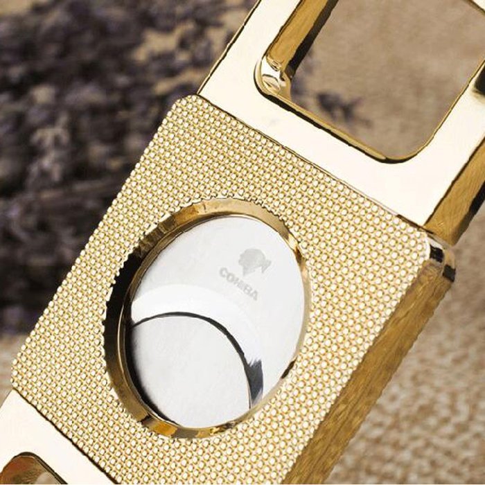 Dakoufish Portable Zinc Alloy Metal Cigar Cutter Sharp Cigar Scissor (Gold) N8