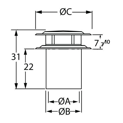 14'' DuraChimney II Chimney Cap - 14DCA-VC N3