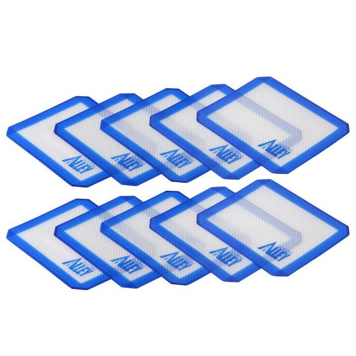 Silicone Alley, 10 Non-stick Silicone Mat Pad, Small Rectangle 5 X 4 Inch, Blue N7