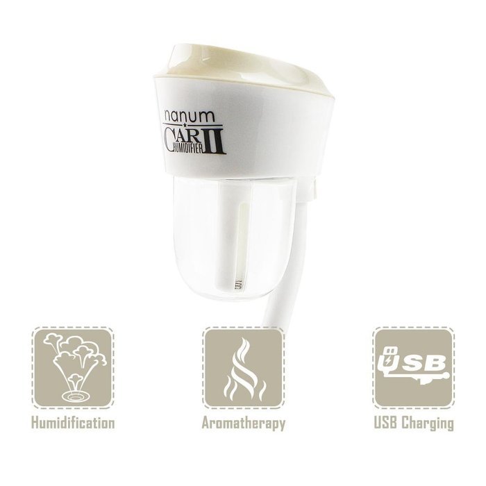Thunder Car Air Humidifier with Dual USB Charger Port, Aromatherapy Essential Oil Aroma Diffuser, Air Purify with... N6