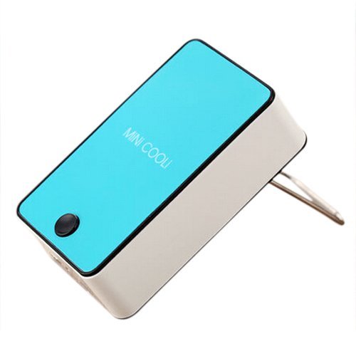 TOOGOO(R) Portable USB Rechargeable Mini No Leaves Handheld Air Conditioning Fan Color Blue N2