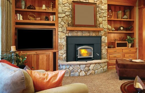 Napoleon EPI-1101M Oakdale Deluxe EPA Certified Wood Fireplace Insert Up to 55 000 BTUs complete with Heat Circulating... N2