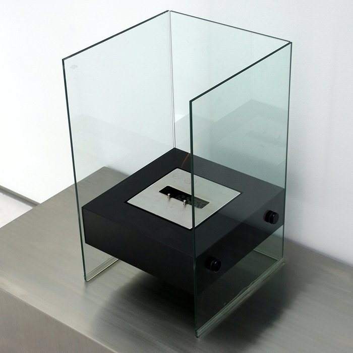 Chic Fireplaces Bismarck Luxury Ventless Black Free Standing Modern Bio-ethanol Fireplace Stainless Steel Burner... N2