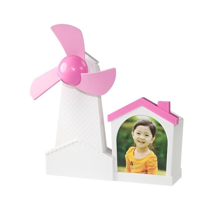 Megadream 3 in 1 USB Powered Soft EVA Blade Windmills Shape Handheld Mini Fan with Photo Frame Album & Pen Container... N2