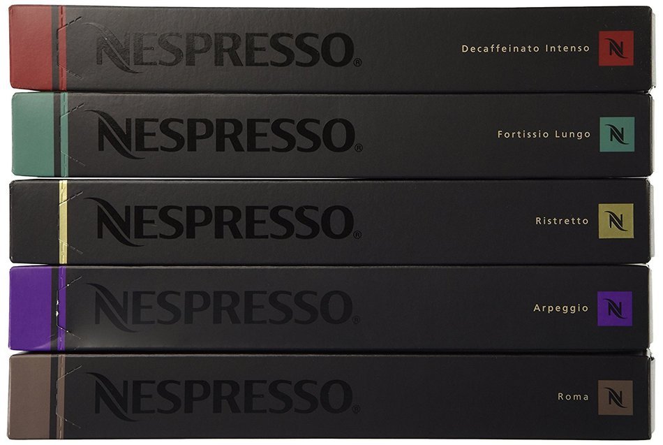 50 NESPRESSO CAPSULES: 10 RISTRETTO, 10 ROMA, 10 ARPEGGIO, 10 FORTISSIO LUNGO, 10 DECAFFEINATO INTENSO N2