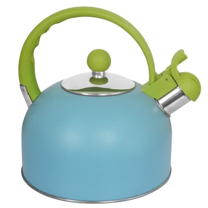 Veica High Quality Stainless Steel Tea Keatle,Multicolor,2.5L Whistling Tea Pot.Blue N5