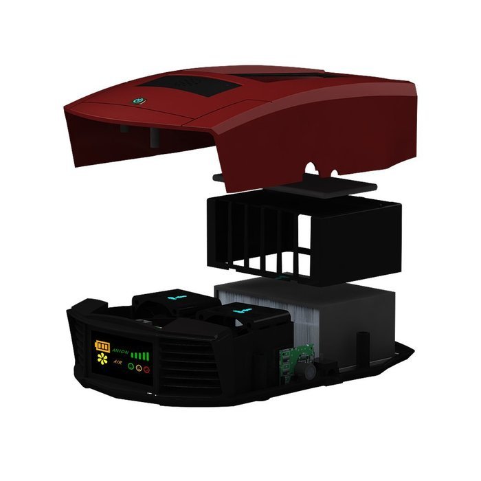Lamborghini Style Air Purifier for car Smart Air Ionizer and Air Freshener with Solar Charger and 2000mAh battery... N3