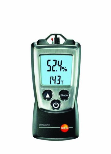 Testo 0560 0610 Pocket Pro Air Moisture and Temperature Measuring RH Meter, 2 AAA Battery