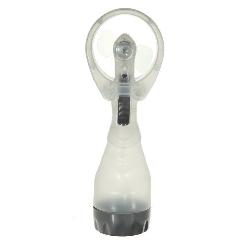 Water & Wood Portable Desktop Battery-Operated Mini Water Spray Cooling Fan for Sport Beach Travel, Gray