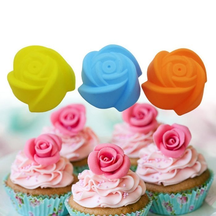 36 Pcs Reusable Silicone Baking Cups, Cupcake Liners, Muffin Cups, 6 Shapes with 6 Colors, Non-Stick, Heat Resistant... N5