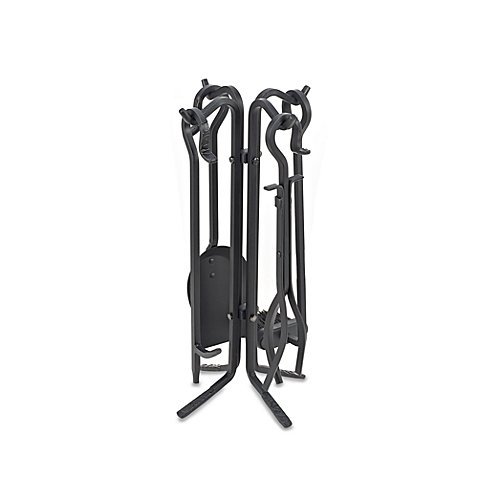 UniFlame F-1126 5-Piece Black Rustic Mini Fire Set perfect set for use with smaller fireplaces or stoves