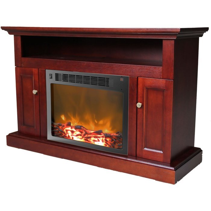Cambridge Sorrento Fireplace Mantel with Electronic Fireplace Insert, Mahogany N3