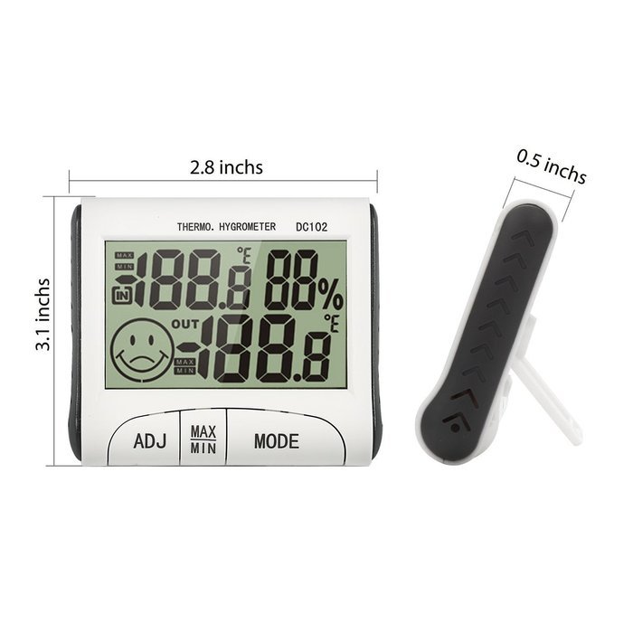 eBerry&reg; Digital Indoor Outdoor Thermometer Humidity Meters Hygrometer,Monitor Home:Temperature, Humidity with... N6