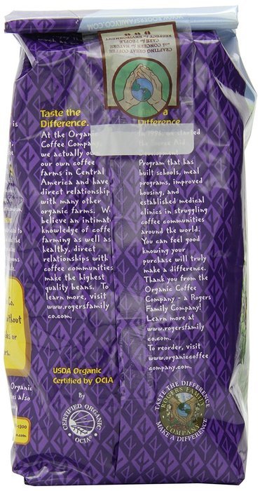 The Organic Coffee Co. Whole Bean, French Roast, 12 Ounce (Pack of 3) N3