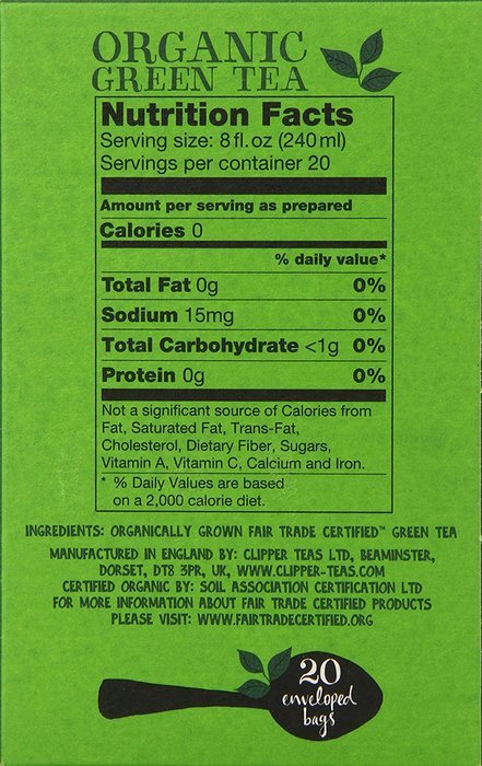 Clipper Fair Trade Organic Earl Grey Tea, 20-Count (Pack of 6) N22