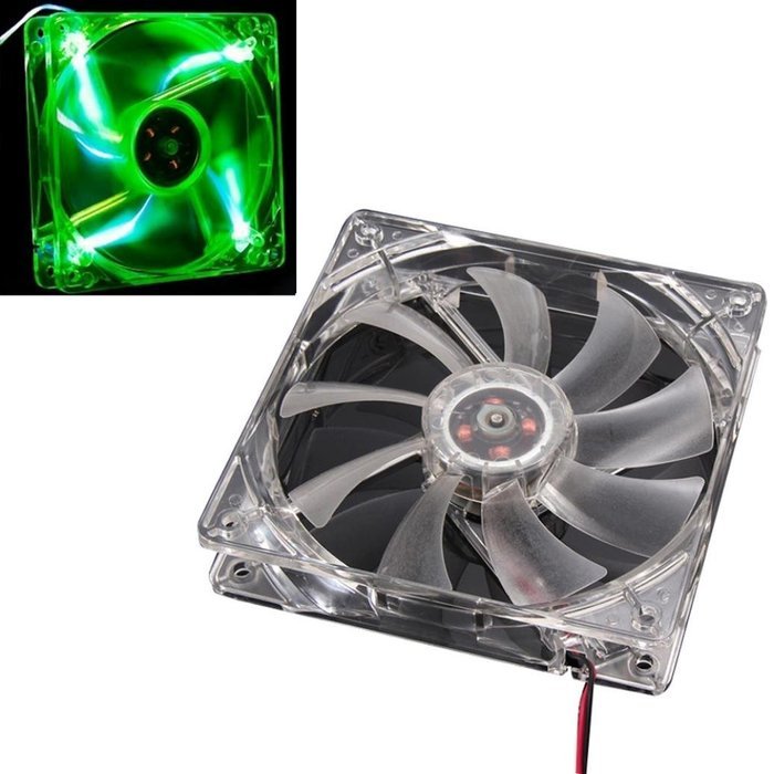 AMA(TM) Blue Quad 4-LED Light Neon Clear PC Computer Case Cooling Fan Pad Tray Chilling Stand (Blue 2) N40