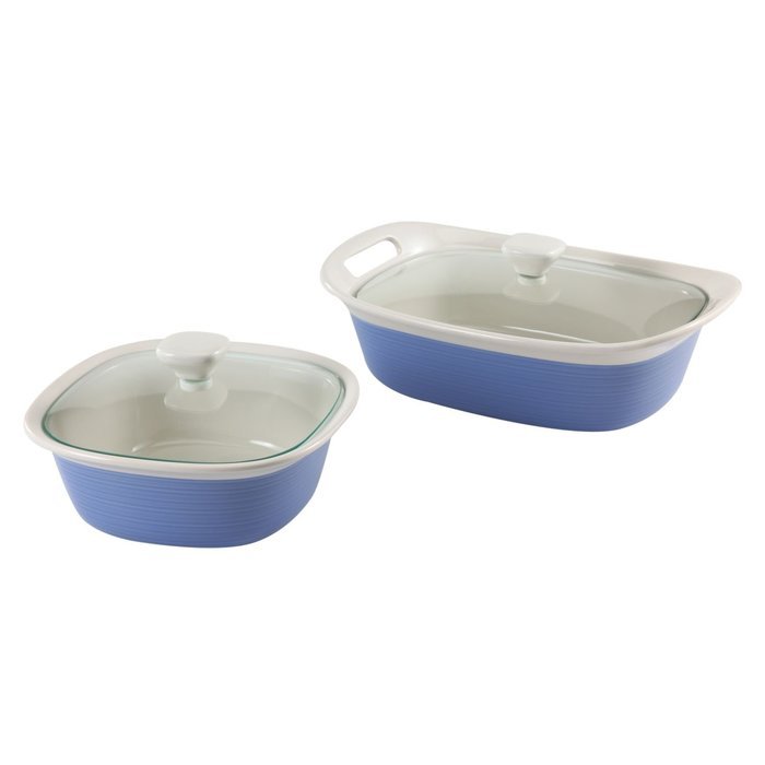 Corningware Etch Blue Cornflower 4 Piece Set