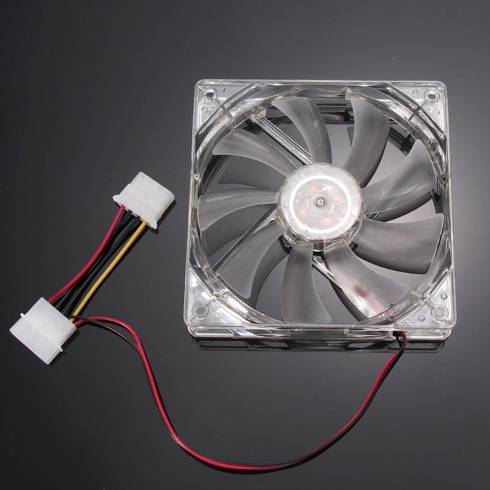 AMA(TM) Blue Quad 4-LED Light Neon Clear PC Computer Case Cooling Fan Pad Tray Chilling Stand (Blue 2) N41