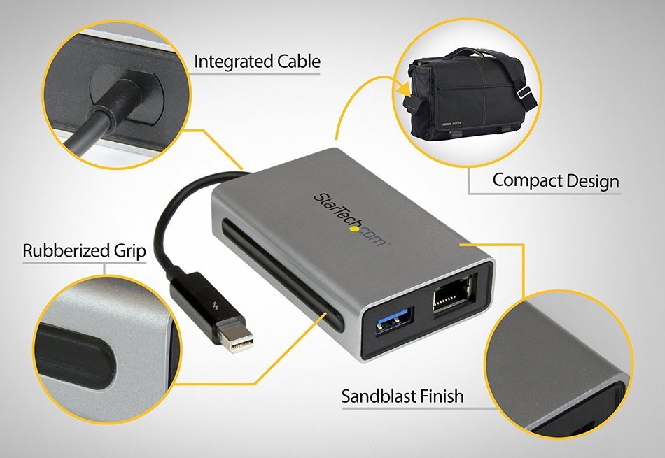 StarTech.com Thunderbolt to eSATA with USB 3.0 Adapter (TB2USB3ES) N6