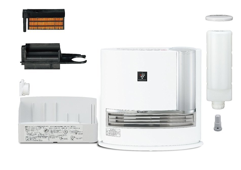 SHARP humidification function with ceramic fan heater (high density "plasma cluster 7000" loading) HX-E120-W (... N3