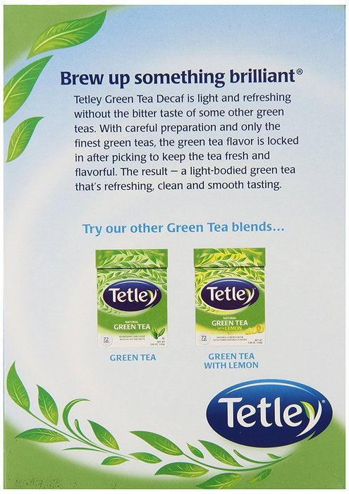 Tetley Green Tea Decaf, 72 Count (Pack of 6) N5