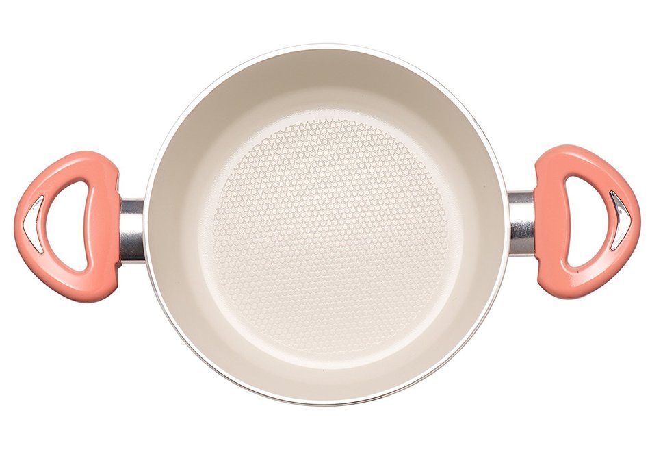 Essenso Ecotouch Lazio Enamel-Coated Dutch Oven with Nonstick Ceramic Interior, PTFE / PFOA Free, 4 Quart, Orange N9