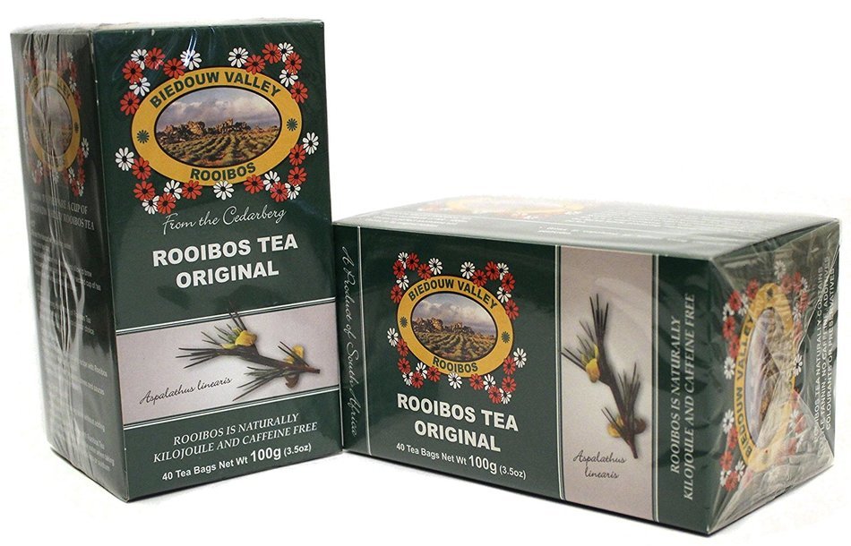 Rooibos Tea: 100% Natural South African (80 Oxygen Bleached Bag Count 7.0oz) Red Bush Healthy Herbal Tea. Caffeine... N11