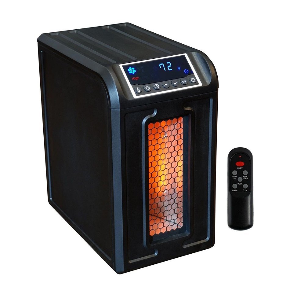 LifeSmart LifePro LS-3ECO 800 Sq Ft Portable 3 Element Infrared Quartz Heater (1) N2