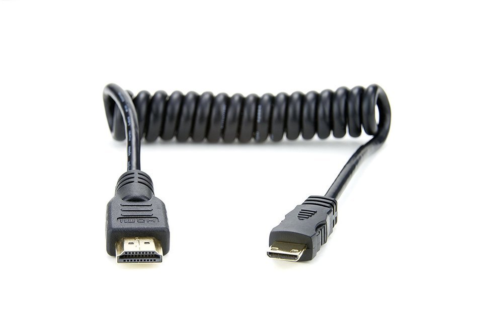 Atomos Full HDMI to Mini HDMI Coiled Cable (11.8-17.7")