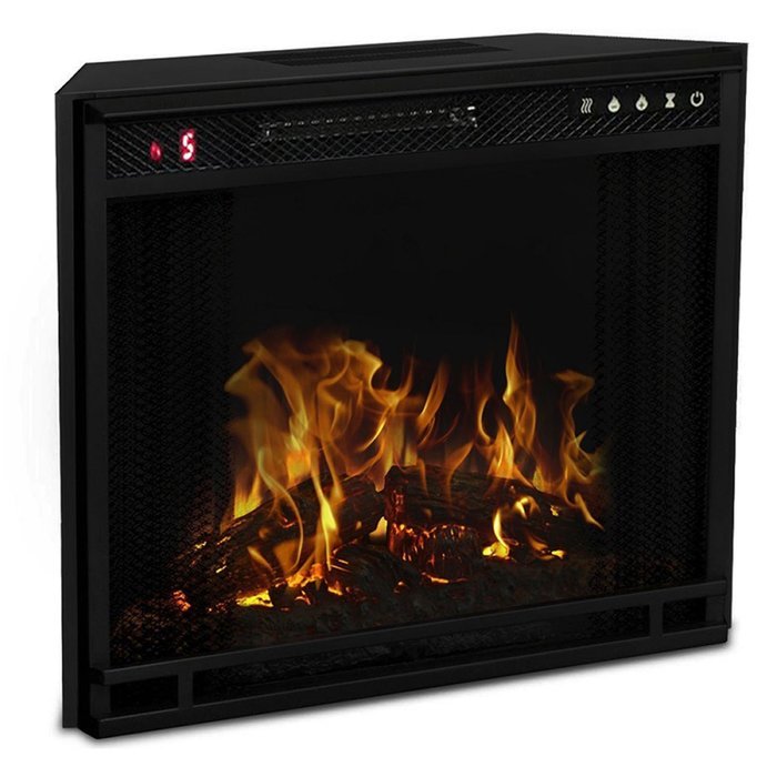 28 Inch LED Ventless Electric Space Heater Built-in Recessed Firebox Fireplace Insert N2