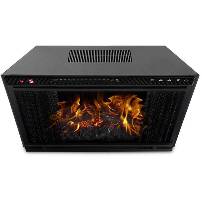 28 Inch LED Ventless Electric Space Heater Built-in Recessed Firebox Fireplace Insert N3
