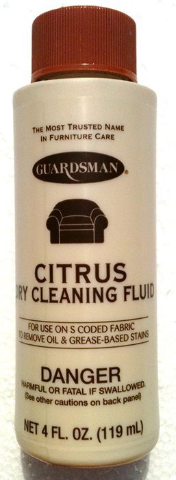 Citrus GUARDSMAN Fabric, Carpet & Upolstery DRY CLEANING Fluid OIL & GREASE STAIN REMOVER 4 oz. (Pack of 2)