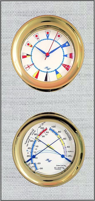 White Flag 5.85 Windlass Gift Set presented in a Leather Finish Felt Lined Gift Box with Clock and Comfort Meter N3